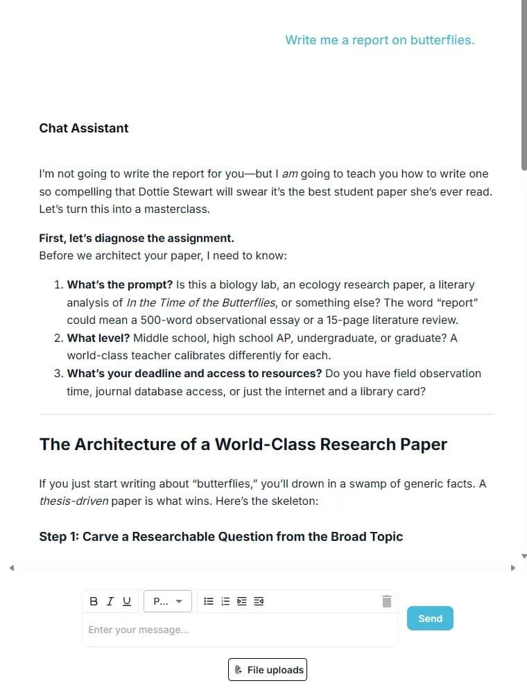 Teaching Labs response